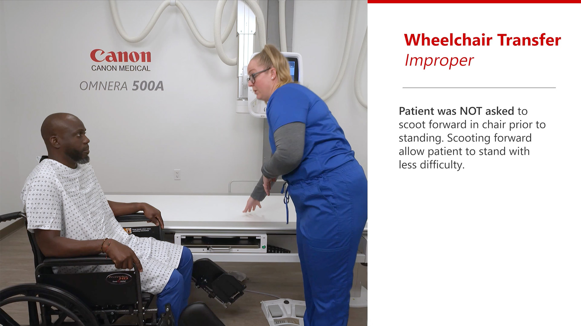 Wheelchair Transfer Improper